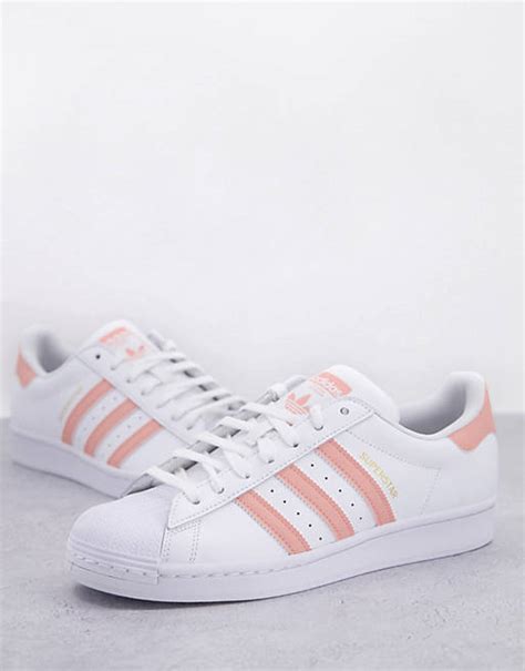 adidas wit met roze strepen|Witte sneakers .